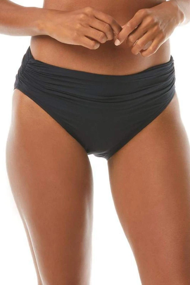 Carmen Marc Valvo Women's Standard Bikini Bottom Swimsuit with Shirred Detail, - Image 1 of 2