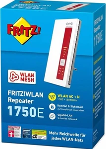 AVM FRITZ! BOX WLAN 1750E Repeater Dual WLAN AC + N 1300 Mb/s Dealer 5 GHz - Zdjęcie 1 z 6