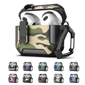 Pour Airpods 4/3/2/1 Pro 1/2 Housse de Protection Camouflage MultiColor Casque Housse - Photo 1 sur 32