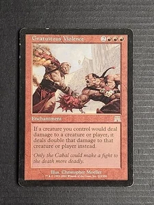 MAGIC THE GATHERING KARTE Gratuitous Violence - Onslaught MP Red Rare - MTG - Bild 1 von 2