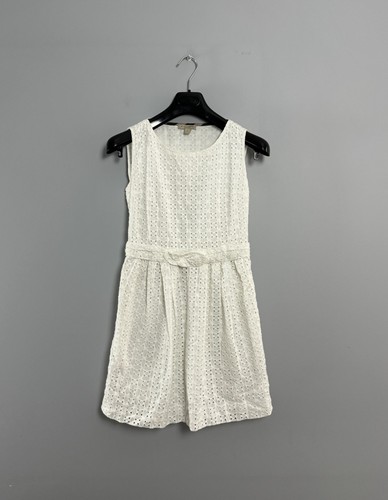 Abito donna Burberry Brit bianco cotone estivo taglia US 4 UK 6