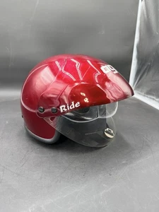 VTG AGV Ride Helmet Pull Down Visor Cherry Red Large  - Foto 1 di 8