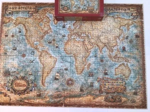Heye 3000 piece Jigsaw The World Map Complete Used 🧩🧩 Great fun to do 👍 - Picture 1 of 12