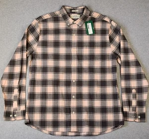 HAWKER RYE schwarz grau weiß kariert kariert Slim Stretch Oxford Flanell Hemd XL - Bild 1 von 19