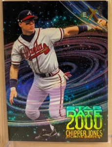 Skybox EX 2000 1997 fecha estrella 2000 #5 Chipper Jones patio raro novato radiocontrol inserción - Imagen 1 de 2