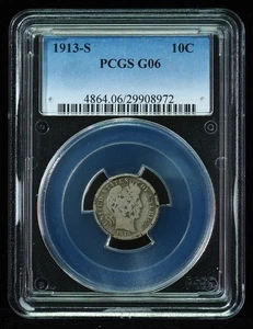 1913-S Barber Dime PCGS G06 - Picture 1 of 3