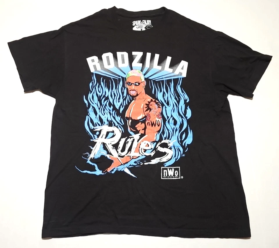 Nuevo Orden Mundial Reglas Rodzilla Camiseta Grande Lucha Libre Dennis Rodman Foto 1 de 4
