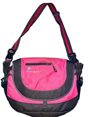 Bolsa carteiro Sherpani rosa marrom tiracolo bolsa de viagem 15x10x4 alça ajustável - Imagem 1 de 4