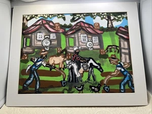 Vintage Original Gemälde von Louisiana Künstler Alvin Batiste signiert Volkskunst - Bild 1 von 16