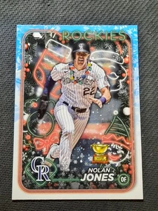 2024 Topps Holiday Variation #H115 Nolan Jones Colorado Rockies - Picture 1 of 8