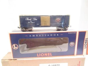 LIONEL 16820 - AMBASSADOR 'THANK YOU' BOXCAR- VERY LIMITED- 0/027- NEW- HH1P - Picture 1 of 5