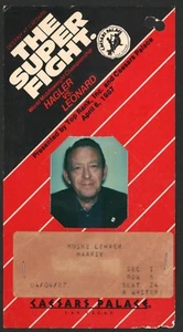 1987 Marvin Hagler vs Sugar Ray Leonard original PRESS PASS APRIL 6 1987 BOXING - Picture 1 of 4
