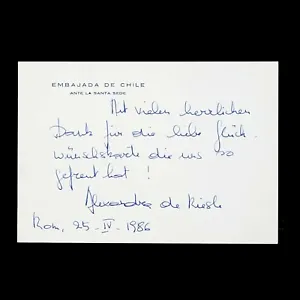 Princess Alexandra Riesle Austria Signed Document Autograph Crown Dowton Abbey - Picture 1 of 12