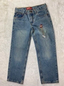 Arizona Size 10 Husky Boys Jeans Straight Leg New Adjustable Waist Cotton - Picture 1 of 4