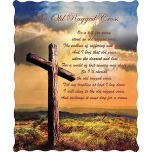 The Old Rugged Cross Inspirational Quilted Throw Blanket 50"x60" - Picture 1 of 1