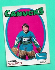 (1) DUNC WILSON 1971-72 O-PEE-CHEE # 24 LEAFS GOALIE ROOKIE EX-MT (F0352)  