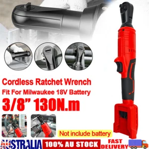 Cordless Ratchet Wrench Right Angle 3/8'' 130Nm Body For Milwaukee 18V Battery - Picture 1 of 11