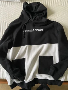 Unus Annus Large Hoodie Black/White Split Merch - Picture 1 of 3