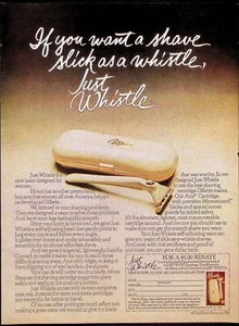 VINTAGE 1980s Print Ad ~ Just Whistle Razor ~ ...Slick as a whistle... - Picture 1 of 1