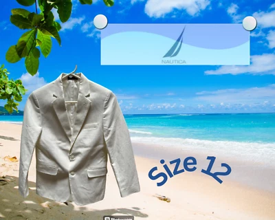 Blazer abrigo deportivo Nautica talla 12 blanco nuevo sin etiquetas Foto 1 de 4
