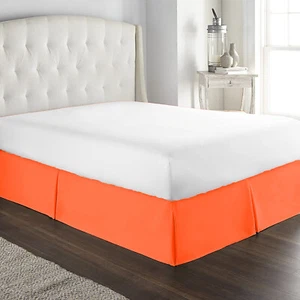 Falda de cama de marca de 1 pieza AU Select longitud de caída talla y TC naranja lisa - Imagen 1 de 7
