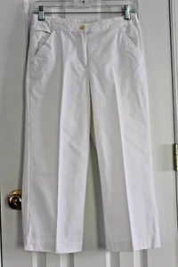 LL Bean Girls White Capris, 16 - Picture 1 of 3
