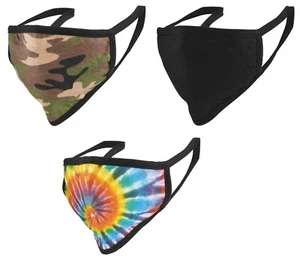 Design Face Mask (Pack of 3) Tie Dye Face Mask - Camo Face Mask - Leopard Mask - Picture 1 of 20