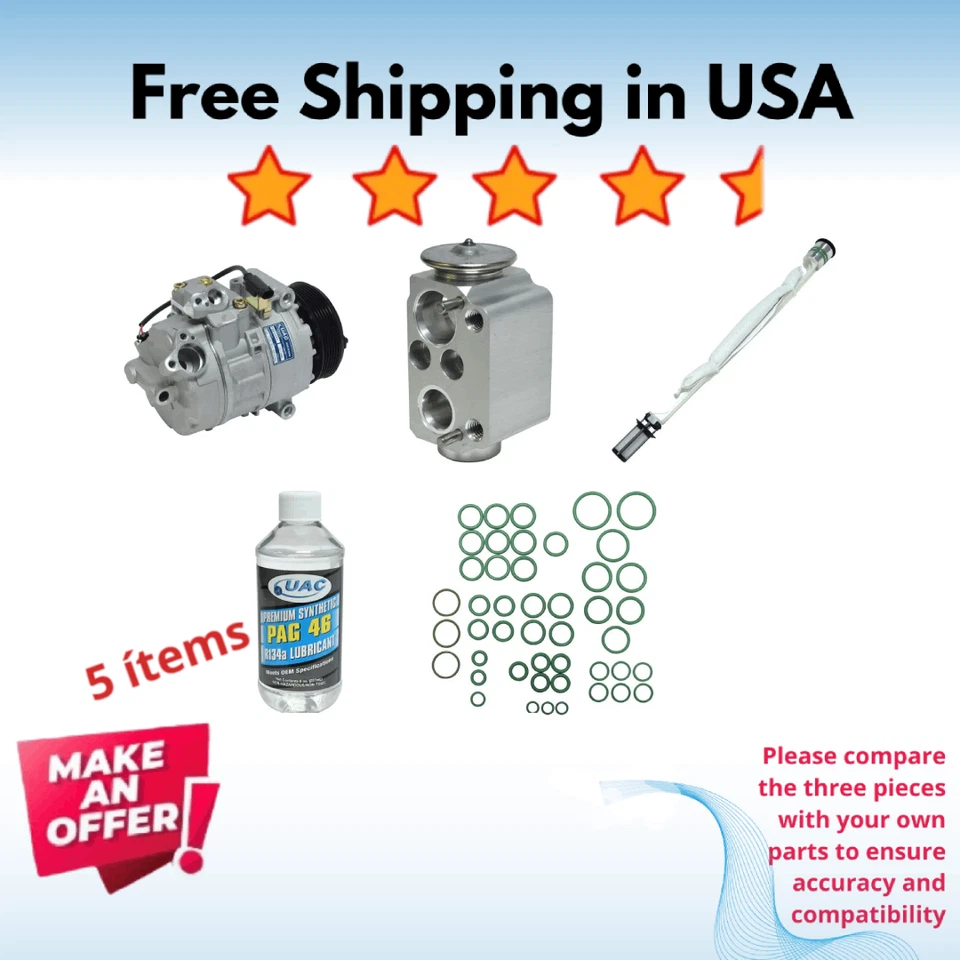 Compresor y válvula aire acondicionado apto para BMW 330i 2006-2007, BMW M3 2008-2012 Foto 1 de 4