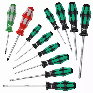 Wera 334/368/12 Kraftform Plus Screwdriver Set 12 Pieces 05347901001 - Picture 1 of 1