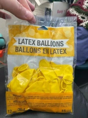 School Bus Yellow 12-inch Latex Balloons 15 Pack Party Supplies Decorations New! - Image 1 of 2