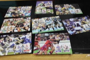 2008 Maxi Juego de 8 Tarjetas de Sello de Fútbol Liga del Centenario de la Liga de Rugby - Imagen 1 de 1