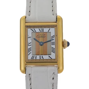Orologio donna Cartier Tank Must 5057001 quadrante Trinity 20x28 mm + scatola - Foto 1 di 14