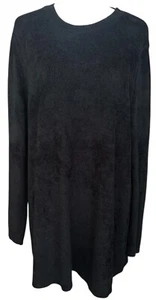 J. Jill Sz L Black Chenille Crew Neck Pullover Sweater Women's - Picture 1 of 10