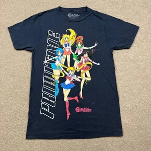 Sailor Moon x Primitive Shirt Boy Medium M Blue Short Sleeve Anime Casual YOUTH - Picture 1 of 6