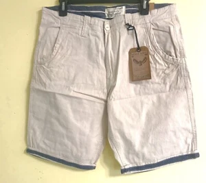 Brave Soul Cotton Twill Mens Casual Shorts - Size 34. - Natural - $57 - Picture 1 of 4