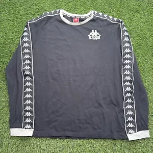 Kappa Shirt Mens XL Long Sleeve Black Embroidered - Picture 1 of 7