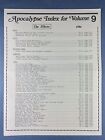 Harry Lorayne's Apocalypse - Index Fr Volumen 9 1986 - Magischer - Tricks -