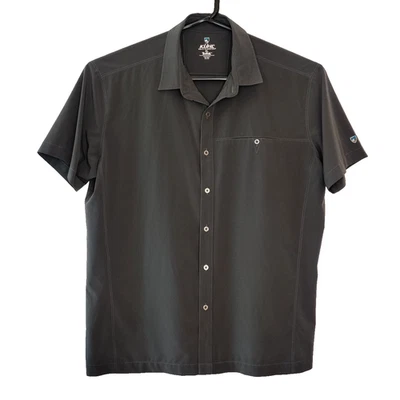 KUHL Renegade Shirt Men Size XL Tufflex Short Sleeve Button Up Stretch Gray 3069 - Image 1 of 4