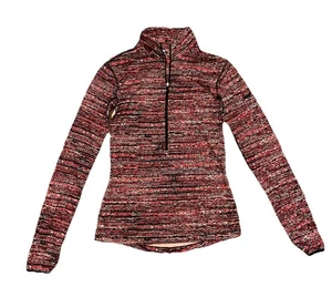 Nike Pro Half Zip Pullover Long Sleeve Fleeced Lined Women’s Size Small Red  - Picture 1 of 5