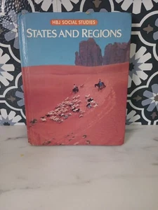 HBJ Social studies States And Regions Textbook Vintage 1986 Homeschooling - Picture 1 of 10