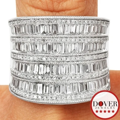 Anillo llamativo de varias filas de diamantes de oro de 14 quilates de 1,87 quilates EFFY 6,7 gramos $6.300,00 sin precio base Foto 1 de 4