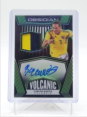 CARLOS BACCA 2020 OBSIDIAN VOLCANIC PATCH AUTOGRAPH GREEN AUTO /7 Q5918 - Image 1 of 2