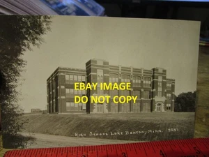 RARE OLD PICTURE PHOTO Real Postcard Lake Benton Minnesota High School NOW RAZED - Picture 1 of 2