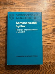 Semantics and Syntax by J. Miller - Bild 1 von 1