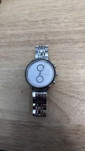 Talley & Wine Chronograph Uhr Silber Weiß Panda Edelstahl Armband - Bild 1 von 1
