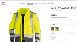 Kubler Workwear SAFETY 7 Jacket PPE 3 FR 1779 8420-3497 size 54 (US L 38/33) - Picture 1 of 21