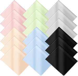 18 Pack Microfiber Cleaning Cloths (7" X 6") Multicolor Glasses Cleaning Cloth f - Picture 1 of 7