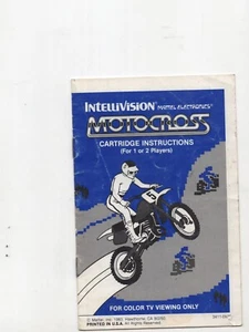 Motocross Intellivision Atari 2600 MANUAL ONLY Authentic Original - Picture 1 of 1
