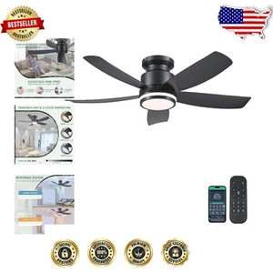 Smart 41" Ceiling Fan with 6-Speed Control & Dimmable Light for Indoor Comfort - Picture 1 of 11
