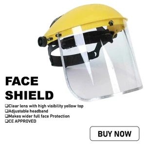 Anti-fog Full Face Shield Super Protective Head Cover Transparent Safety Mask UK - Picture 1 of 7